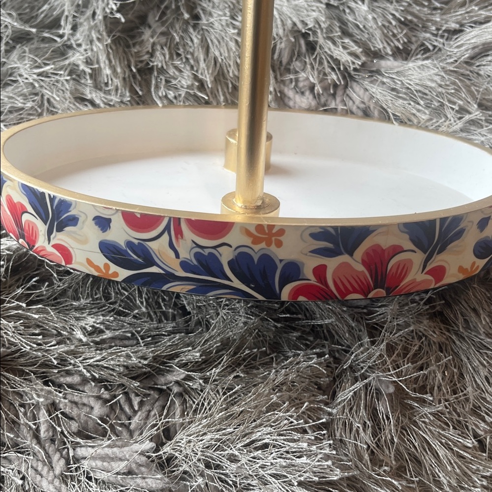 Floral Jewelry Stand with Gold Accents - Picture 6 of 6